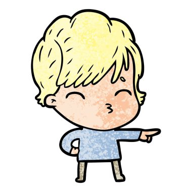 vektör çizim karikatür kadın düşünme