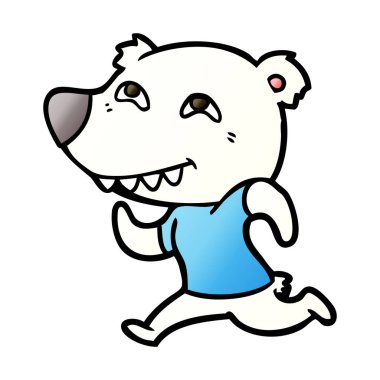 Kutup Ayısı Çizgi Filminin Vektör İllüstrasyonu