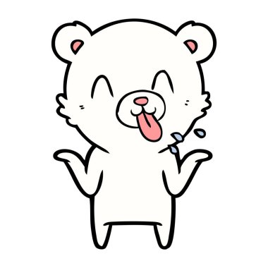 Kutup Ayısı Çizgi Filminin Vektör İllüstrasyonu