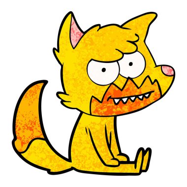 Tilki çizgi film karakteri vektör çizim