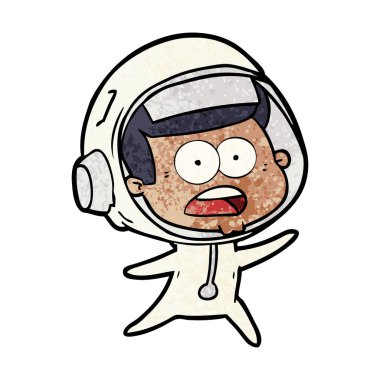 Çizgi film astronotunun vektör çizimi