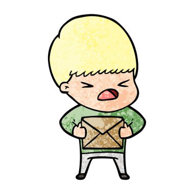 vektör çizim karikatür adam vurguladı