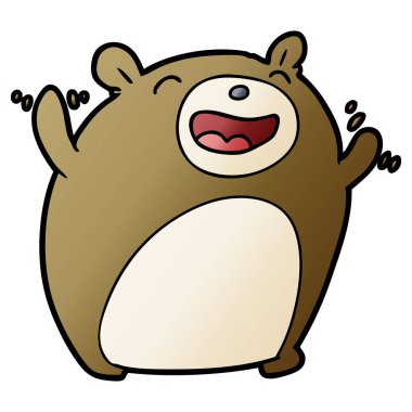 Çizgi film ayısının vektör çizimi