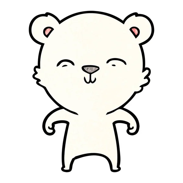 Vector Illustration Polar Bear Cartoon — 스톡 벡터