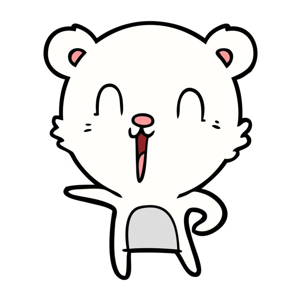 Vector Illustration Polar Bear Cartoon — 스톡 벡터