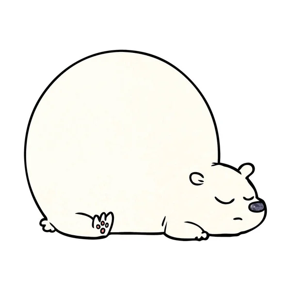 Vector Illustration Polar Bear Cartoon — 스톡 벡터