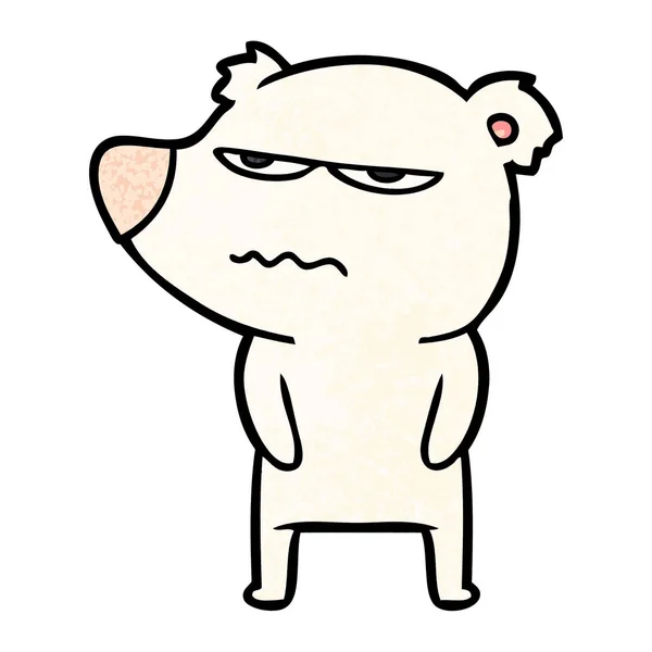 Angry Bear Polar Cartoon — Stock Vector
