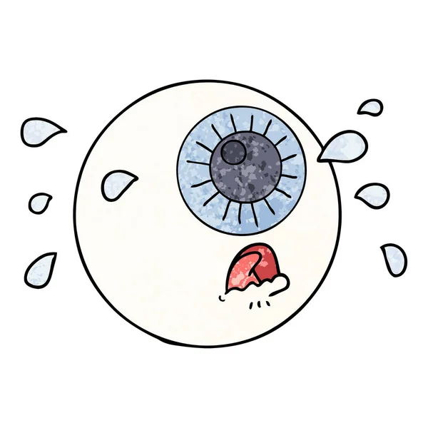 Ilustración Vectorial Del Globo Ocular Dibujos Animados — Archivo Imágenes Vectoriales