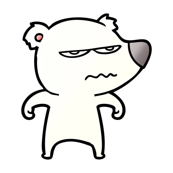 Vector Illustration Polar Bear Cartoon — 스톡 벡터