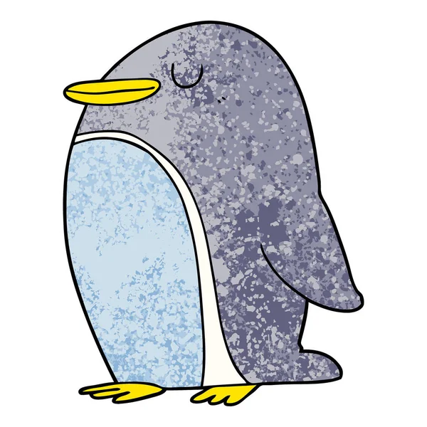 Illustration Vectorielle Heureux Pingouin Dessin Animé — Image vectorielle