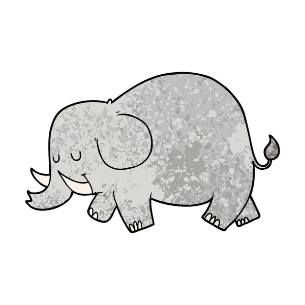 Vektor Illusztrációja Rajzfilm Elefánt — Stock Vector