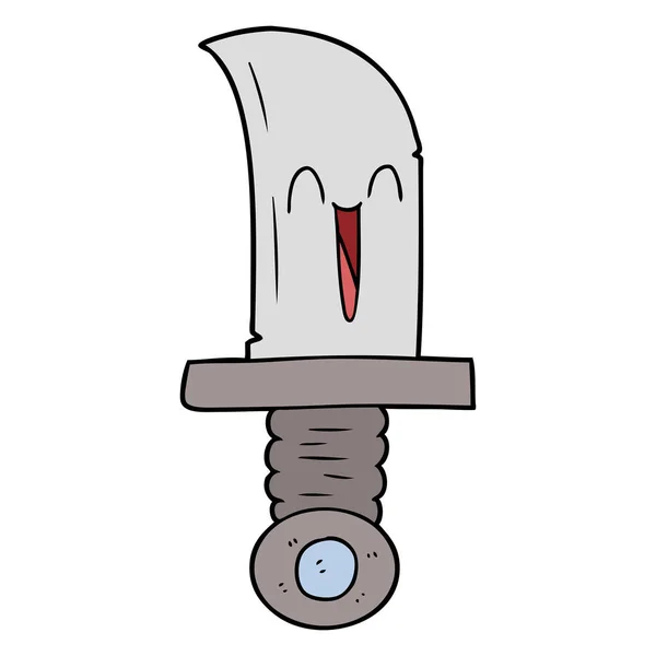 Vector Ilustración Cuchillo Dibujos Animados — Vector de stock