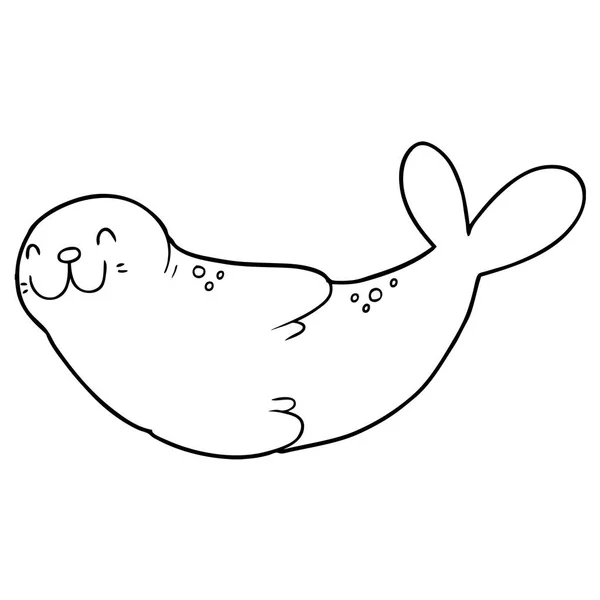 Vektor Illustration Cartoon Seal — Stock vektor