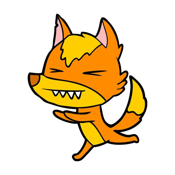 Vektor Illustration Der Fuchs Cartoon Figur — Stockvektor