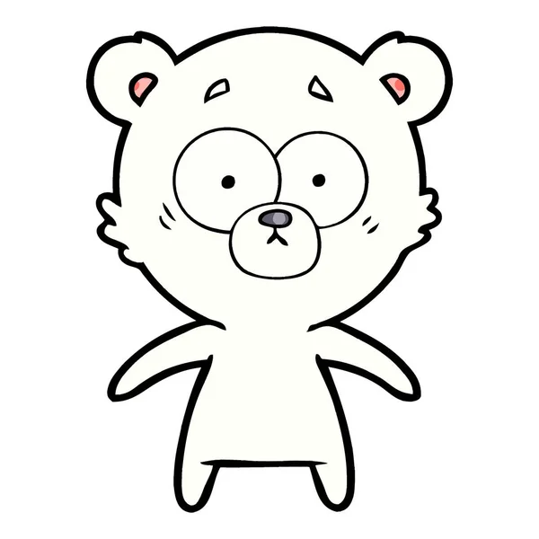 心配しているシロクマ漫画 — ストックベクタ