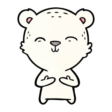 Kutup Ayısı Çizgi Filminin Vektör İllüstrasyonu