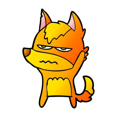 Tilki çizgi film karakteri vektör çizim