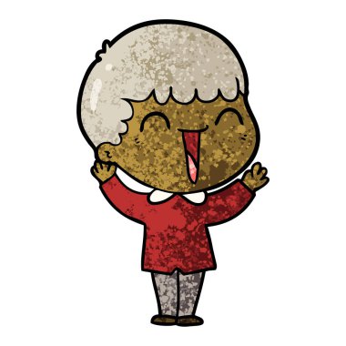 vektör çizim karikatür mutlu adam