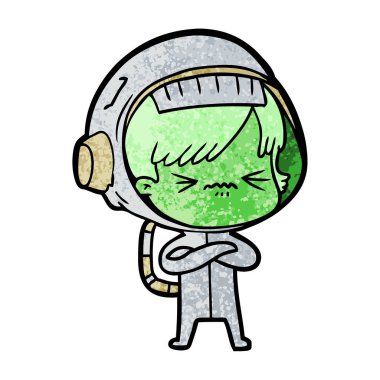 kızgın çizgi film alan kız