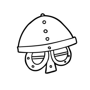 vektör çizim karikatür kask