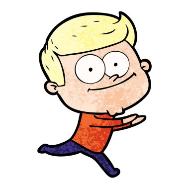 vektör çizim karikatür mutlu adam