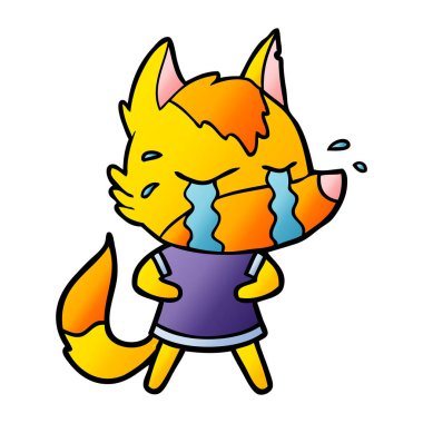 üzgün küçük tilki çizgi film karakteri