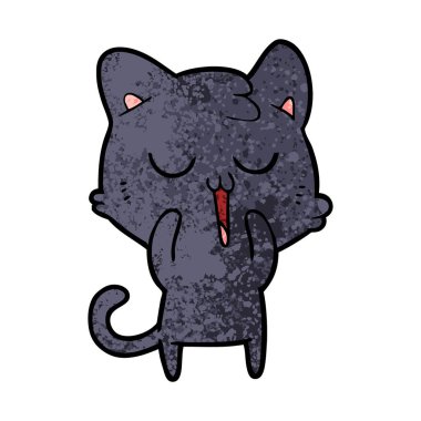 Çizgi film kedisinin vektör çizimi