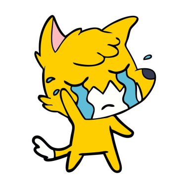 üzgün küçük tilki çizgi film karakteri