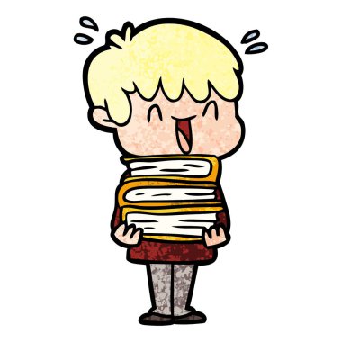 vektör çizim karikatür gülen çocuk