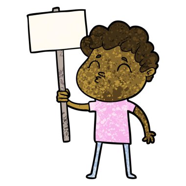 surat asmayı çizgi film adam vektör çizim