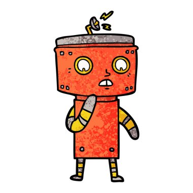 Çizgi film robotunun vektör çizimi