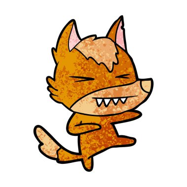 Tilki çizgi film karakteri vektör çizim