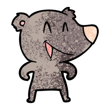  ayı karikatür gülen vektör çizim