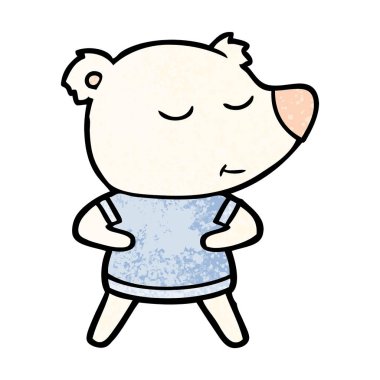 mutlu karikatür kutup ayısı