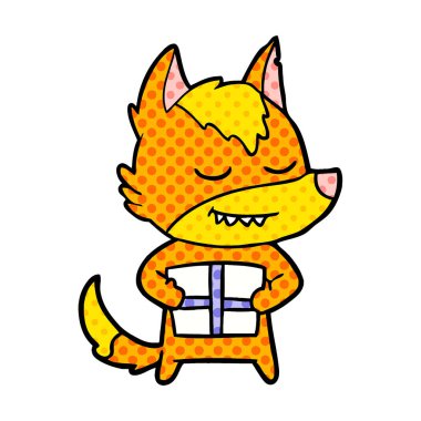 Tilki çizgi film karakteri ile hediye