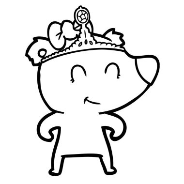 vektör çizim kadın ayı çizgi film