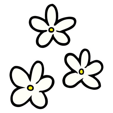 vektör çizim karikatür çiçekler