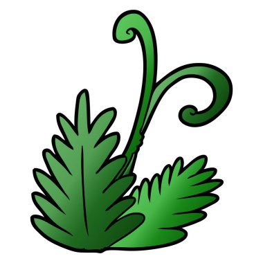 vektör çizim karikatür yaprak