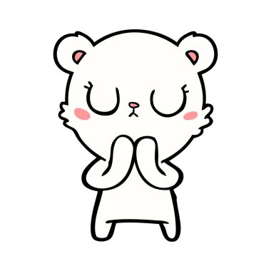 Kutup Ayısı Çizgi Filminin Vektör İllüstrasyonu