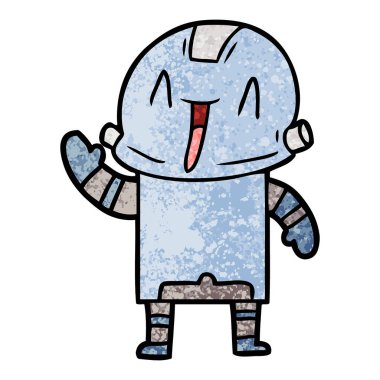 Çizgi film robotunun vektör çizimi