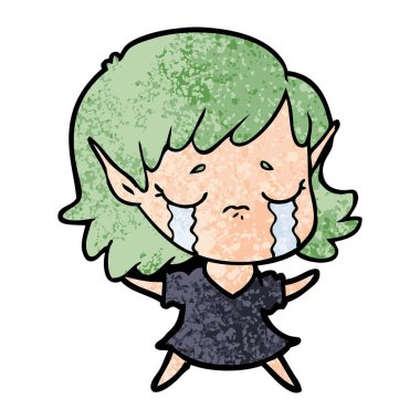 çizgi film ağlayan elf kızı