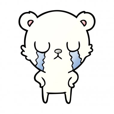 Kutup Ayısı Çizgi Filminin Vektör İllüstrasyonu