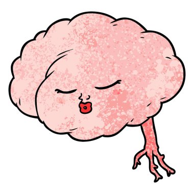 vektör çizim karikatür beyin