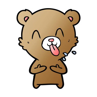 ayı çizgi film karakteri vektör çizim 