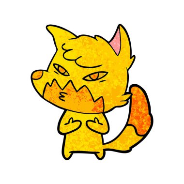 Tilki çizgi film karakteri vektör çizim