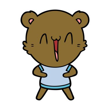 ayı çizgi film karakteri vektör çizim 