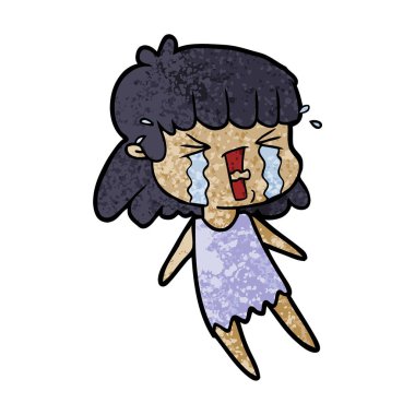 çizgi film kadın gözyaşları içinde