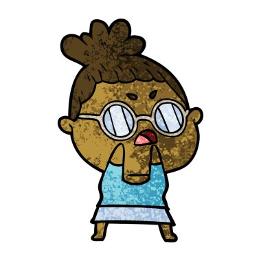 vektör çizim karikatür rahatsız kadın