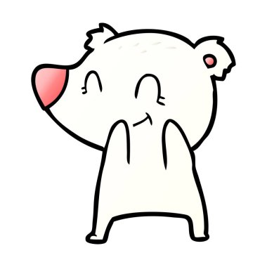 Kutup Ayısı Çizgi Filminin Vektör İllüstrasyonu