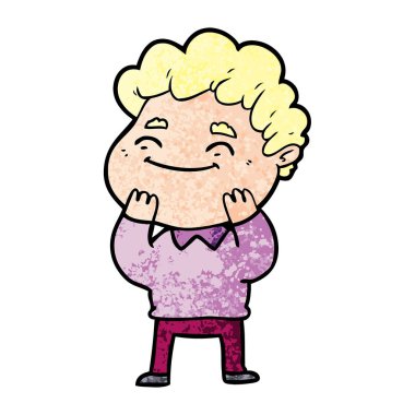 vektör çizim karikatür dostça adam 